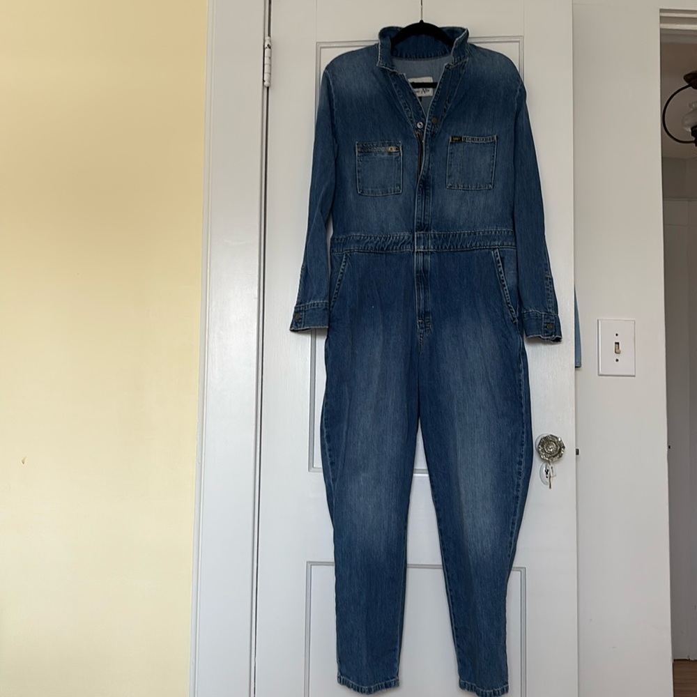 Free People Lee denim jumpsuit